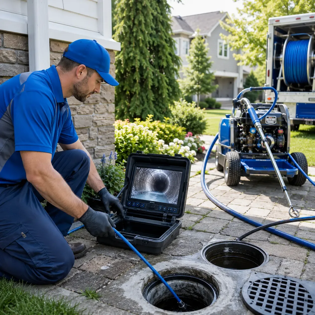 Outdoor drain cleaning professionals serving Farmersville, IL